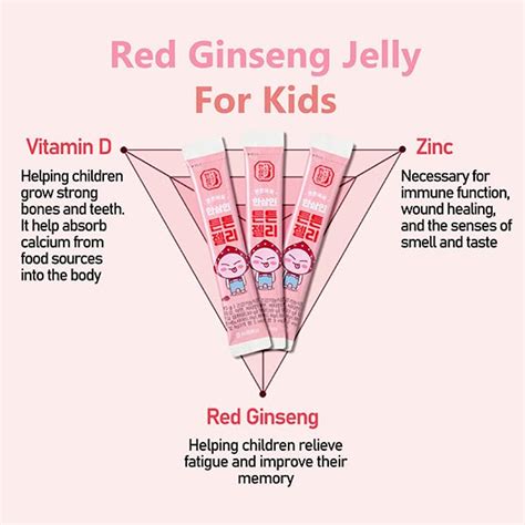 bowné Red Ginseng Jelly for Kids 15g x 60 Packets 30 Days Serving 6