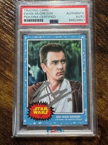 Topps Star Wars Living Set Auto EWAN MCGREGOR PSA Certified Obi Wan