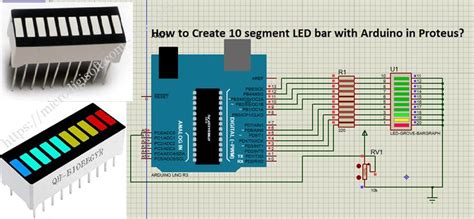 How To Create 10 Segment LED Bar With Arduino In Proteus Arduino