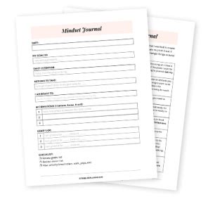 Daily Mindset Journal Template - The Blissful Mind