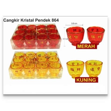 Jual Cangkir Sembahyang Altar Puja Kristal Merah Cangkir Sembahyang