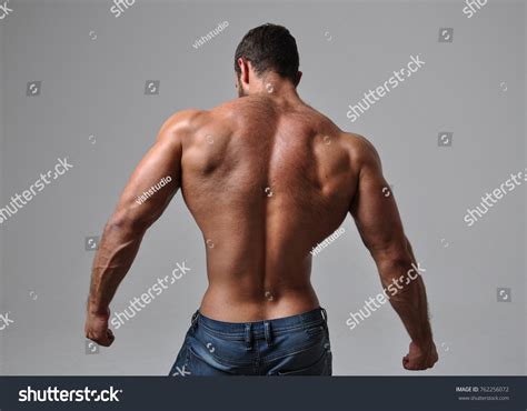 Muscled Male Model Showing His Back Stock Photo 762256072 Shutterstock