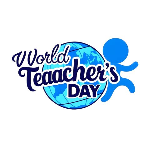 Logo for World Teachers Day a stylized figure in motion and the text World Teachers Day ...