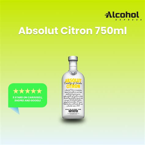 Absolut Vodka Citron 700ml Lazada Singapore