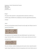 Phy Lab Report Experiment Merged Pdf Experiment Electric