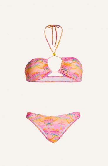 Bikini Fascia Imbottita Con Laccio Stampa Tiger Sun Taglia S Colore