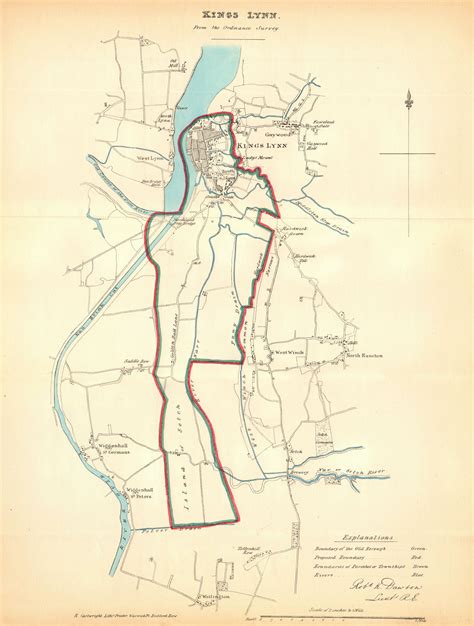 KING S LYNN Borough Town Plan REFORM ACT Gaywood Norfolk DAWSON