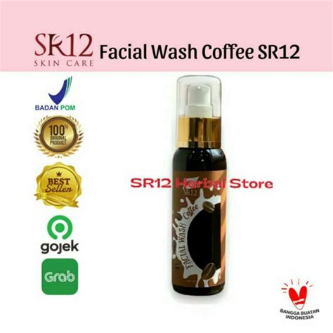 Jual FACIAL WASH COFFEE SR12 SABUN WAJAH ATASI KULIT KUSAM FLEK HITAM