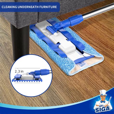 Mrsiga Professional Microfiber Mop For Hardwood Laminate Include 3