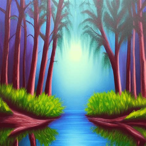 Enchanted Forest Painting · Creative Fabrica