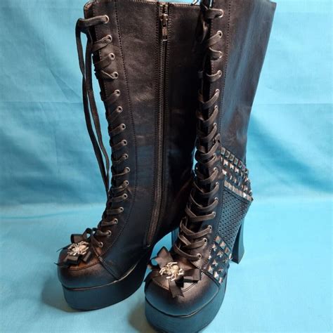 Demonia Charade 150 Women Gothic Punk Black Vegan Depop