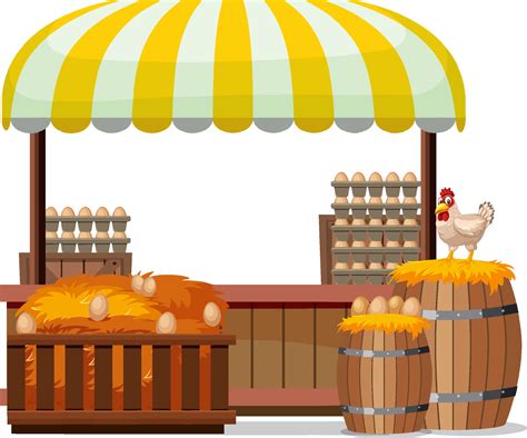 Market Stall Concept With Egg Shop Stall 6891075 Vector Art At Vecteezy