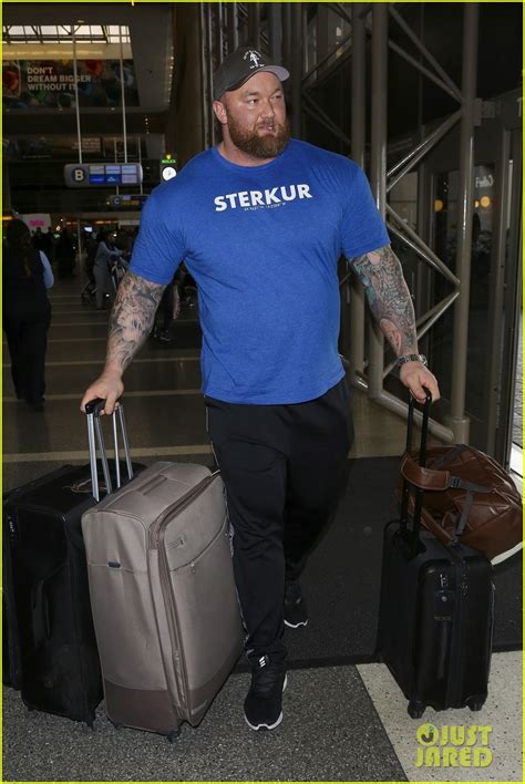 Game of Thrones' The Mountain Towers Over His Wife at LAX: Photo 4190153 | Hafthor Julius ...