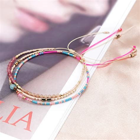 Go Boho Pulseras Peque As Con Cuentas De Semillas Miyuki Para Mujer