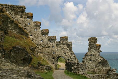 Tintagel Castle stock image. Image of cornish, legend - 1490533