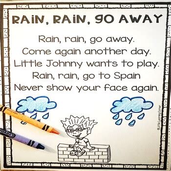 Rain Rain Go Away Nursery Rhyme by Little Learning Corner | TPT