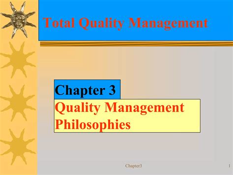 Quality Management Philosophies Ppt