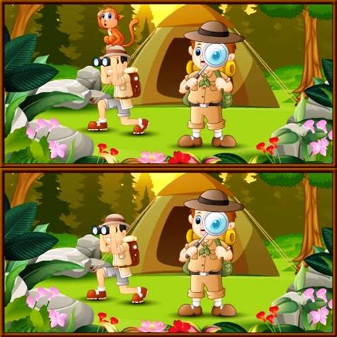 Spot 5 Differences Camping Y8 Games