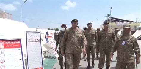 COAS Bajwa Visits Flood Hit Areas Of Khairpur Qambar Shahdadkot News Pk