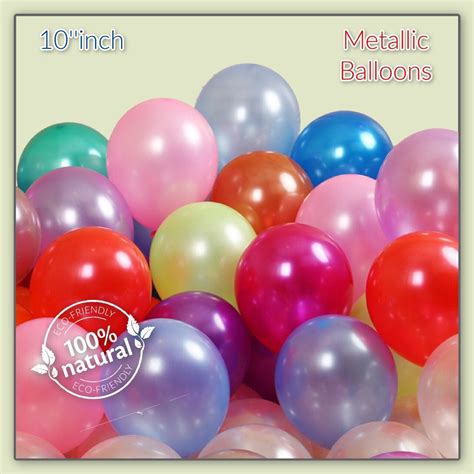 10 Inch Metallic Balloons Pearl Balloons Latex Etsy