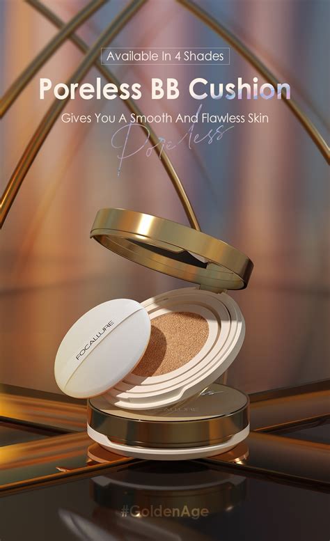 Focallure Goldenage Poreless Bb Cushion Foundation Long Lasting Skin