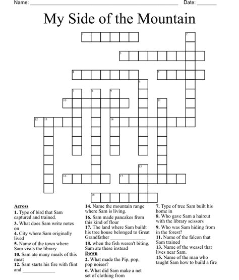 50 Best Ideas For Coloring Mountain Path Crossword