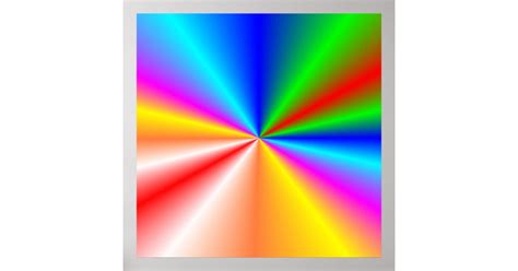 Rainbow "sunburst" background poster | Zazzle