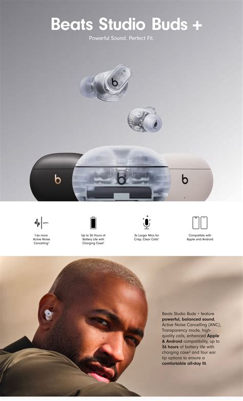 Amazon.com: Beats Studio Buds + - Transparent with AppleCare+ (2 Years) : Electronics