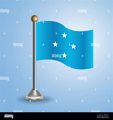 State Table Flag Of Micronesia National Symbol Vector Illustration Stock Vector Image And Art