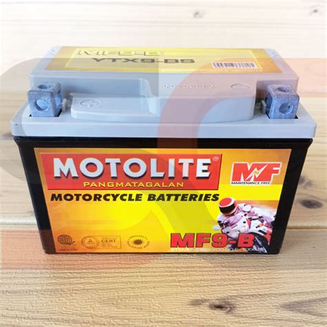 Motolite MF9 B Maintenance Free Motorcycle Battery YTX9 BS Long