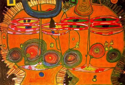 Sol Y Luna Los Aztecas 1966 Fritz Hundertwasser