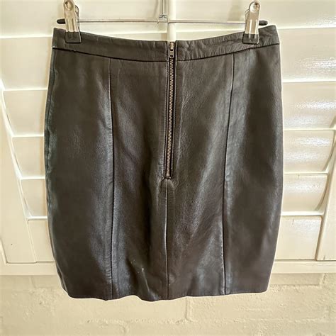 Gorman Leather Mini Skirt Size 6 Great Condition Depop