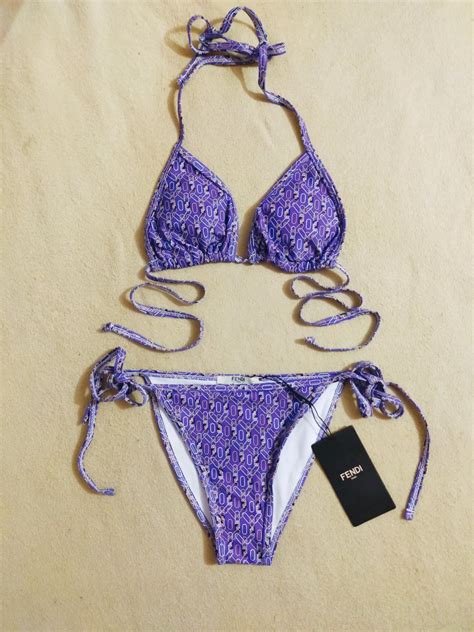 FENDI TRIANGLE TWO PIECE BIKINI SWIMSUIT Women S Fashion Swimwear Bikinis Swimsuits On