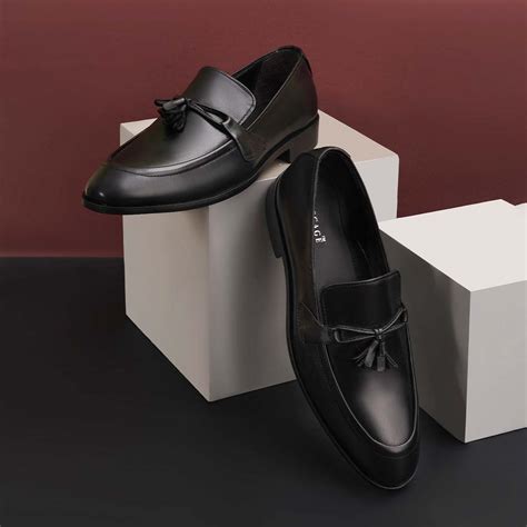 Black Tassel Shoes For Men