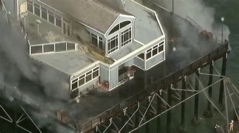 Live Fire Erupts On San Diegos Oceanside Pier