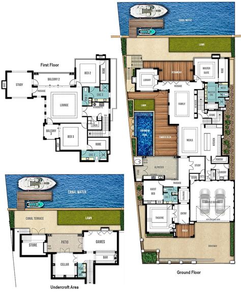 Canal Floor Plans with Undercroft Area | Boyd Design Perth