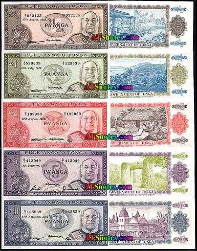 Tonga banknotes - Tonga paper money catalog and Tongan currency history