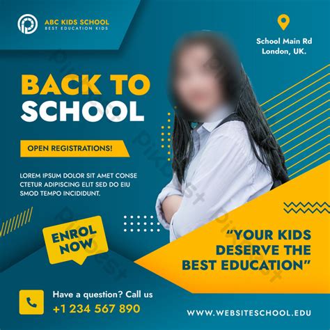 School Admission Social Media Banner Ads Design Psd Free Download