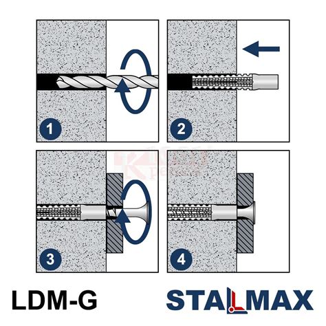 Дюбель елочка для газобетона STALMAX LDM-G 6х32 мм цинк купить оптом в ...