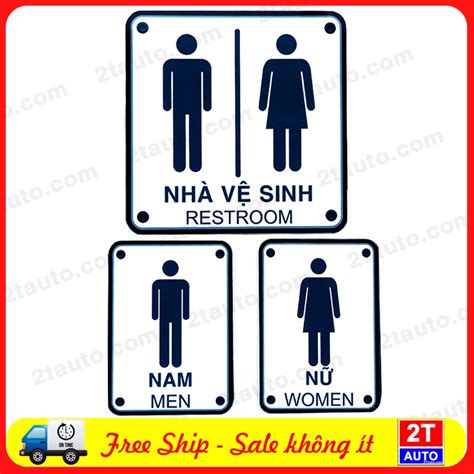 Logo T M D N Sticker Nh V Sinh Nam N Wc Restroom Bi N Ch D N Khu V