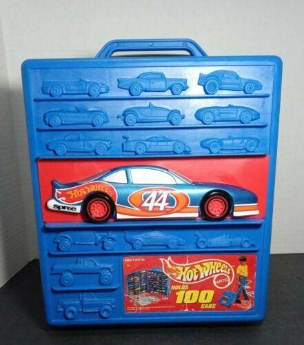 Vintage 1997 Tara Hot Wheels 100 Car Rolling Carrying Case W Extending Handle 3927352266