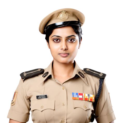 Premium Photo | Young female police officer standing confidently