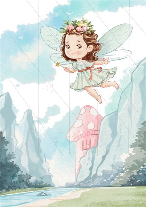 Magical Fairy Digital Clip Art Nursery Wall Art for Kids Room Decor ...