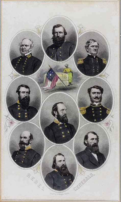 Lot - CONFEDERATE GENERALS COLOR ENGRAVING