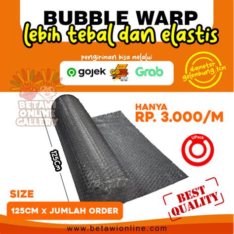 Jual Bubble Wrap Meteran Ukuran 125 CM X 5 Meter Putih Jakarta