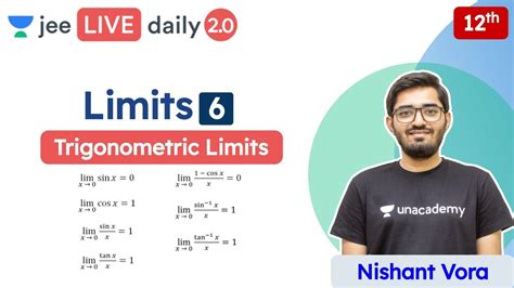 JEE Limits L6 Trigonometric Limits Class 12 Unacademy JEE JEE