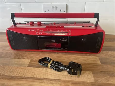 VINTAGE SHARP QT 250E R Red Portable Radio Cassette Boombox