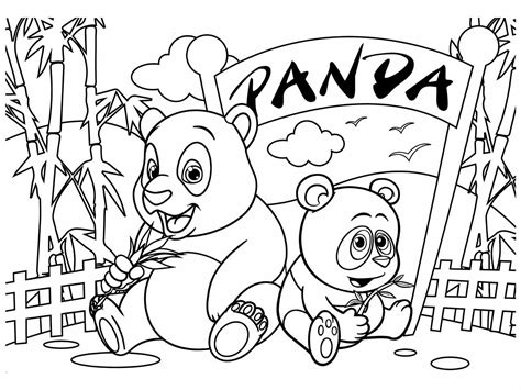 31 Desenhos De Pandas Para Colorir