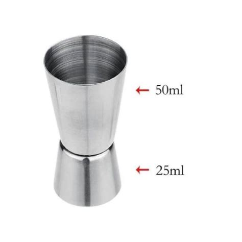 Dosador Medidor De Bebidas Duplo Barmen Inox 25 50ML em Promoção na