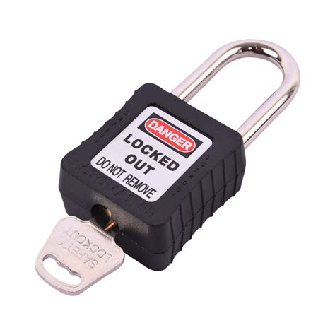 Safety Lockout Padlocks 6 Keyed Alike 38mm Black LOTOMASTER